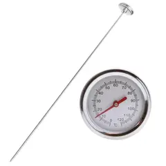 GENERICO - Termometro para Compost y Suelo de Acero Inoxidable 50cm Jardin y Plantas