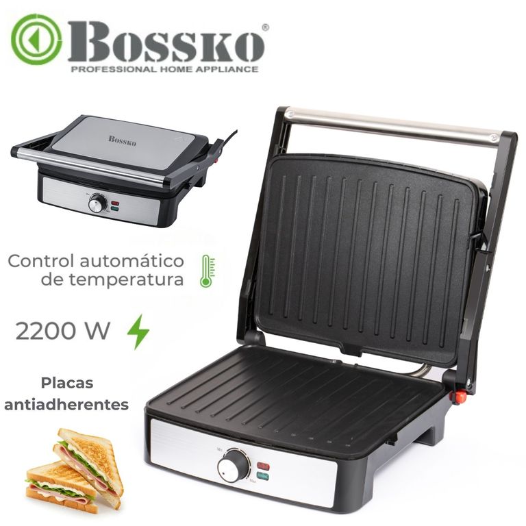 Parrillera BK 430SG 2200 Watts 23 x 29cm Antiadherente Negro
