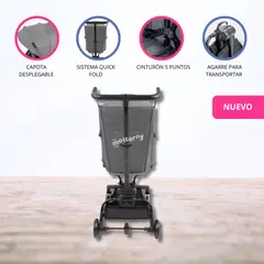 CARESTINO - Coche Maleta para Bebés «BUGGY» Gris Lobo