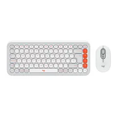 LOGITECH - TECLADO Y MOUSE POP ICON COPILOT USB BLANCO PN 920-013055