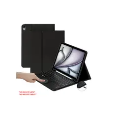 CASE - Funda Con Teclado Bluetooth Touchpad para iPad AIR 11 M2 M3 - NEGRO