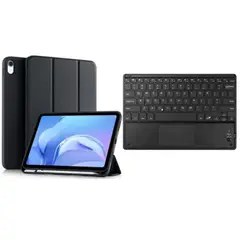 SPACE - FUNDA PARA IPAD AIR 11 2024 m2 m3 Teclado por fuera touch pad NEGRO