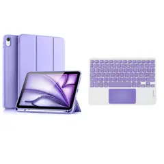 SPACE - FUNDA PARA IPAD AIR 11 2024 m2 m3 Teclado por fuera Touchpad LILA