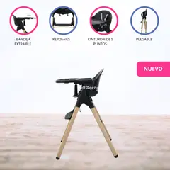 CARESTINO - Silla de Comer para Bebé «BAKU » Black