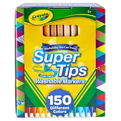 CRAYOLA DOUGH - Marcadores Super Tips Punta Cónica x 150 Edición Especial