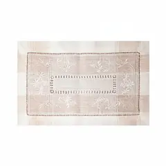 PANORAMA HOGAR - SETX2 INDIVIDUALES RECTANGULAR 45CM POLIESTER BEIGE BLANCO