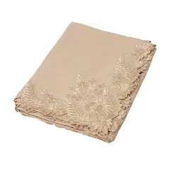 PANORAMA HOGAR - MANTEL PARA 6 SILLAS RECTANGULAR POLIESTER BEIGE BORDADO