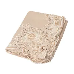 PANORAMA HOGAR - MANTEL PARA 8 SILLAS RECTANGULAR BEIGE POLIESTER BORDADO