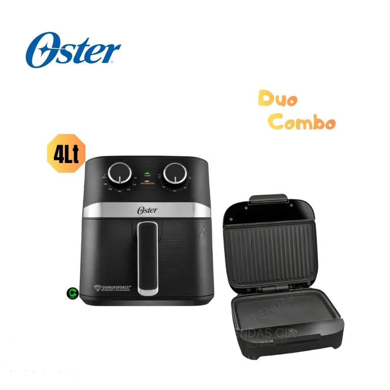 Combo Freidora De Aire 4L y Sandwichera Compacta