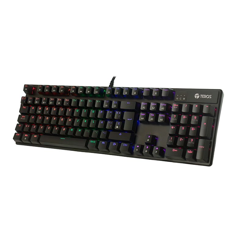 Teclado Mecánico TE-4068G - Español - Retroiluminación Rainbow - Negro