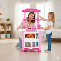 GENERICO - Juguete de Set de Cocina para Niños con Accesorios Rosado