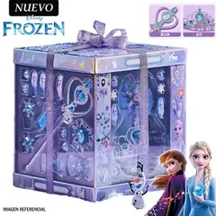 FROZEN - Juguete Set de Joyas y Cuentas de con Varita y Corona