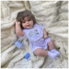 PEQUEÑAS TRAVESURAS - Muñeca Reborn Recién Nacido Kodi Vinilo Siliconado 50 cm