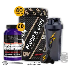 ULTIMATE NUTRITION - Preentreno Blood and guts DY + Creatina 300gr + regalos