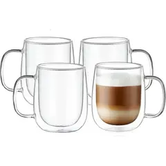 KOTIINI - Set 4 tazas altas vidrio doble pared Verona 270ml