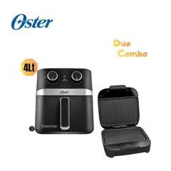 OSTER - Combo Freidora De Aire 4L y Sandwichera Compacta