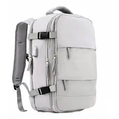 GENERICO - Mochila Viajera Basica Gris