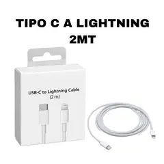 GENERICO - CABLE DE CARGA TIPO C A LIGHTNING CAJA 2 METROS