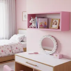 GENERICO - Repisa Estante Flotante Rectangular Melamina Rosa