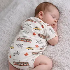 ECOBEBE - Body Bebé Manga Corta Canada 100% Algodón Orgánico