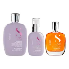 ALFAPARF MILANO - Pack Alfaparf Smoothing Shampoo 250ml + Crema125ml + Aceite 100ml