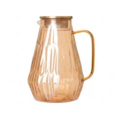 PANORAMA HOGAR - JARRA DE VIDRIO TEXTURIZADO AMBAR 22CM