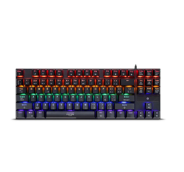Teclado Mecánico TKL 87 Teclas RainbowLED Falcon 87 ENK 1005