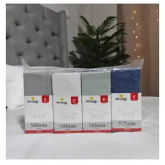 GOLDSUN - PACK DE SÁBANA CON ELÁSTICO EN COLOR ENTERO