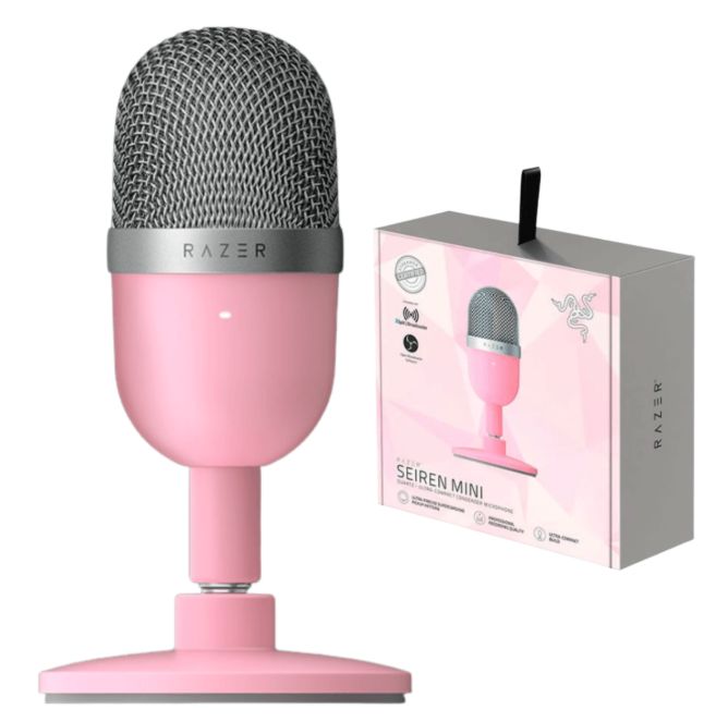 Micrófono Razer Seiren Mini USB Streaming ROSADO