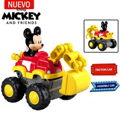 DISNEY BABY - Juguete Excavadora de fricción de Mickey +Camión 2 en 1 14 piezas