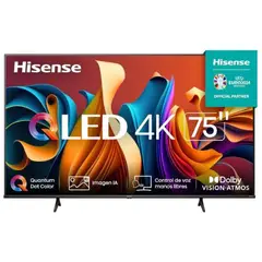 HISENSE - TELEVISOR QLED 75 4K UHD GOOGLE TV 75QD6N -CONTROL DE VOZ MANOS LIBRES