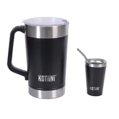 KOTIINI - Jarra térmica acero inoxidable 2L + vaso 140ml negro