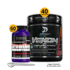 ULTIMATE NUTRITION - Preentreno Venom Dragon pharma + Creatina 300gr