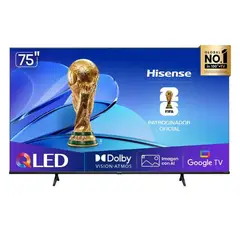 HISENSE - TELEVISOR QLED 75 4K UHD GOOGLE TV 75QD6N -CONTROL DE VOZ MANOS LIBRES