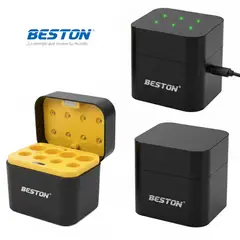 BESTON - Cargador inteligente de pilas baterías recargables 4 puestos AA 4 puestos AAA M7037