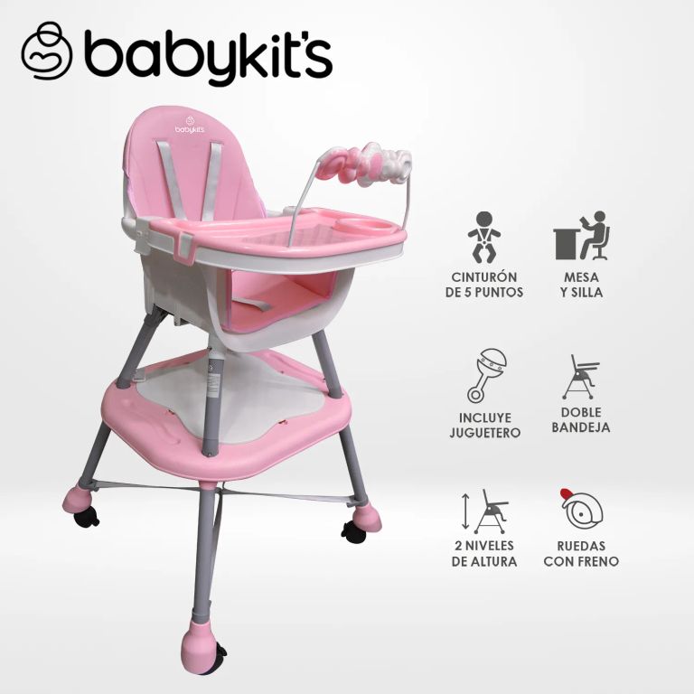 NUEVA Silla de Comer Gumi Rosado - v2026