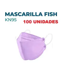 GENERICO - MASCARILLA KN95 FISH LILA x 100 Unidades