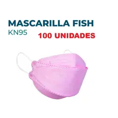 GENERICO - MASCARILLA KN95 FISH ROSADO BEBE x 100 Unidades