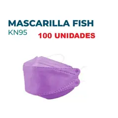 GENERICO - MASCARILLA KN95 FISH MORADO x 100 Unidades