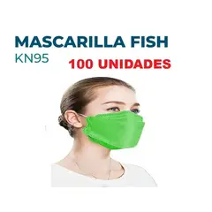 GENERICO - MASCARILLA KN95 VERDE x 100 Unidades