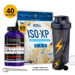 ULTIMATE NUTRITION - Proteína Iso xp 1kg Applied Nutrition Vainilla + Creatina 300gr + regalos