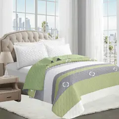 GOLDSUN - CUBRE CAMA 1 PIEZA TELA CON TELA DE VERANO 2 PLAZAS