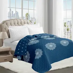 GOLDSUN - CUBRE CAMA 1 PIEZA TELA CON TELA DE VERANO 2 PLAZAS