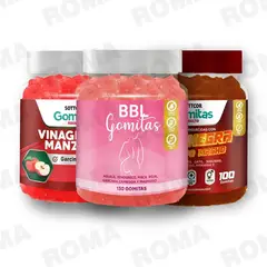 GENERICO - PACK 3 GOMITAS BBL AGUAJE VINAGRE DE MANZANA Y MACA NEGRA SOTTCORLABS