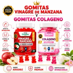 GENERICO - PACK GOMITAS VINAGRE DE MANZANA Y GOMITAS COLAGENO SOTTCOR LABS