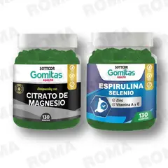 GENERICO - PACK GOMITAS CITRATO DE MAGNESIO Y ESPIRULINA SOTTCOR LABS