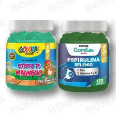 GENERICO - PACK 2 GOMITAS CITRATO DE MAGNESIO NIÑOS + ESPIRULINA SOTTCORLABS