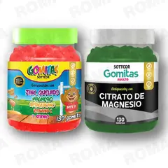 GENERICO - PACK 2 GOMITAS ZINC QUELADO NIÑOS + CITRATO DE MAGNESIO SOTTCORLABS
