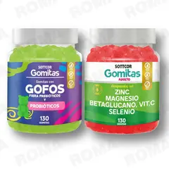 GENERICO - PACK 2 GOMITAS GOFOS NIÑOS + ZINC ADULTO SOTTCORLABS