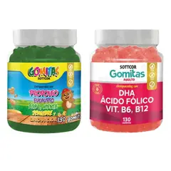 GENERICO - PACK 2 GOMITAS PROPÓLEO NIÑOS + GOMITAS DHA ACIDO FOLICO SOTTCORLABS